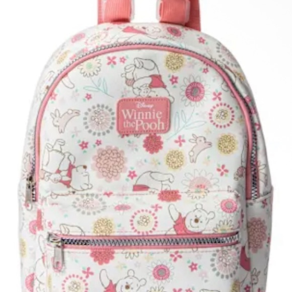 Disney Winnie the Pooh Floral Kids Backpack - Pink and Cream